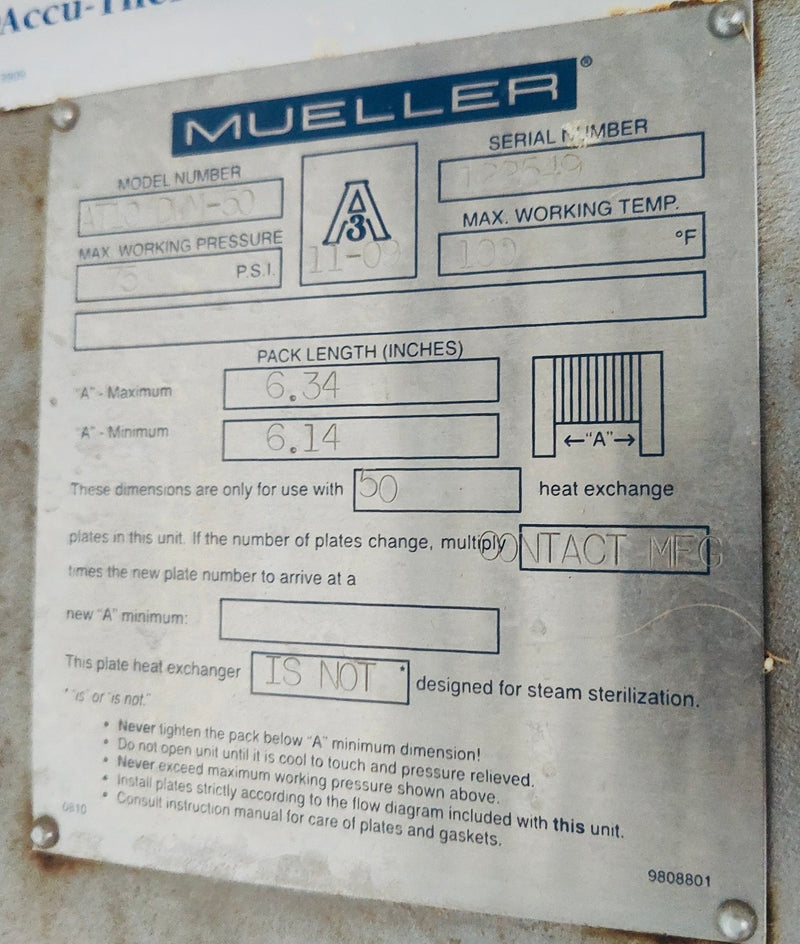 #DD2386 - Mueller Plate Cooler - ID