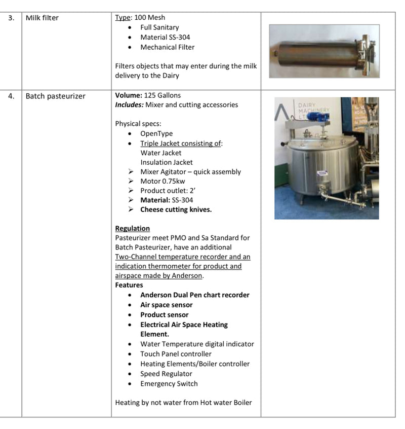 #DD2303 - Milk Processing Plant Equipment - NY